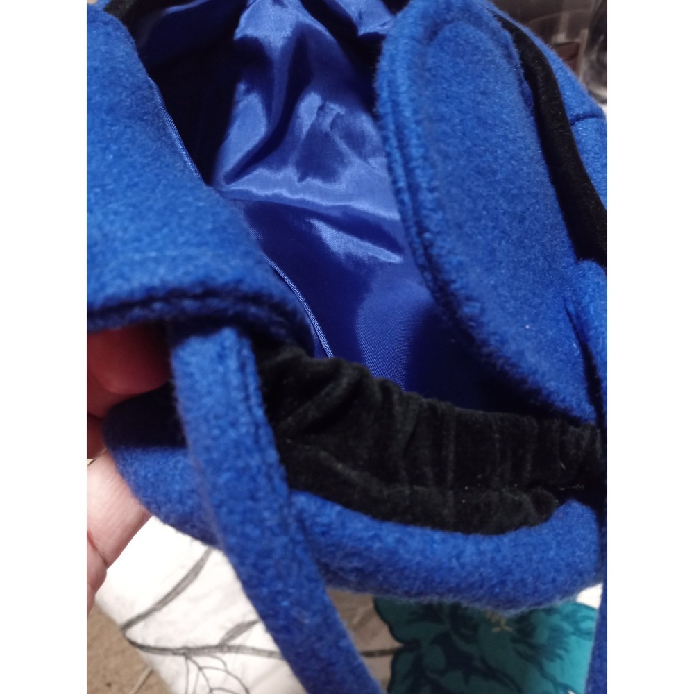 Vintage Young Gallery Blue Wool Coat with Velvet Bows and Matching Hat Kids sz 6 - Picture 11 of 12